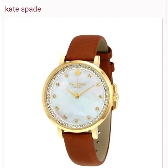 Kate Spade Monterey studded stone pearl dial watch Pink gold watch Kate Spade Pink in Pink gold - 25281553 main image 2